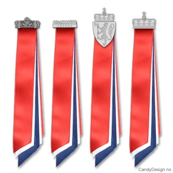 17. Mai Sløyfer ensfarget korte - assortert