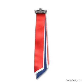 17. Mai Sløyfer ensfarget korte - Liten rosemaling