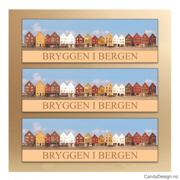 Bryggen i Bergen metallmagneter