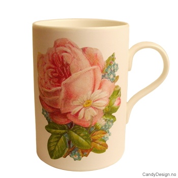 Kopp med store roser
