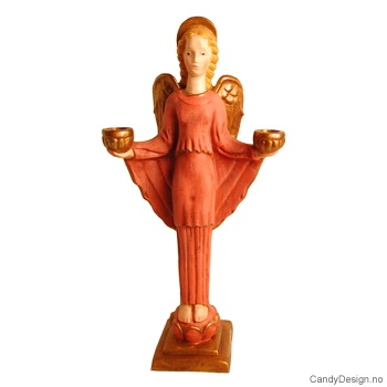 Englelysestake Rosa/ offwhite